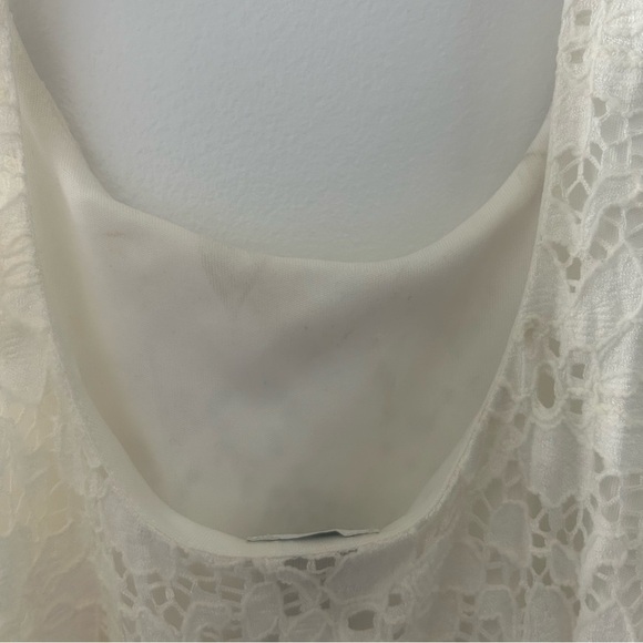 Dynamite Retro Medium Semi-Formal Lace White Dress - Picture 3 of 4